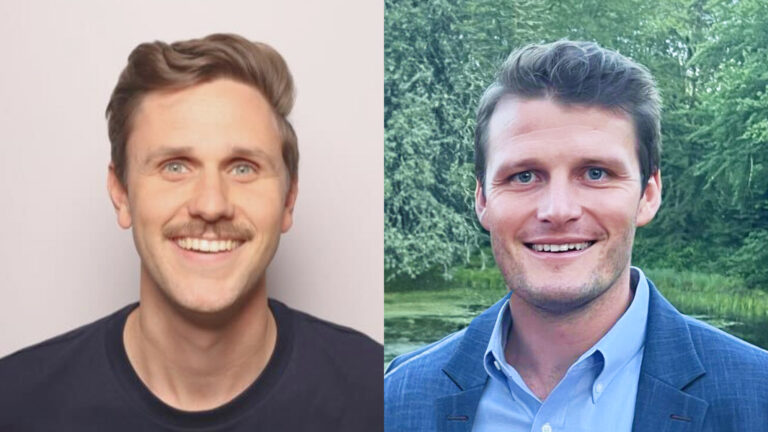 headshots of two men smiling