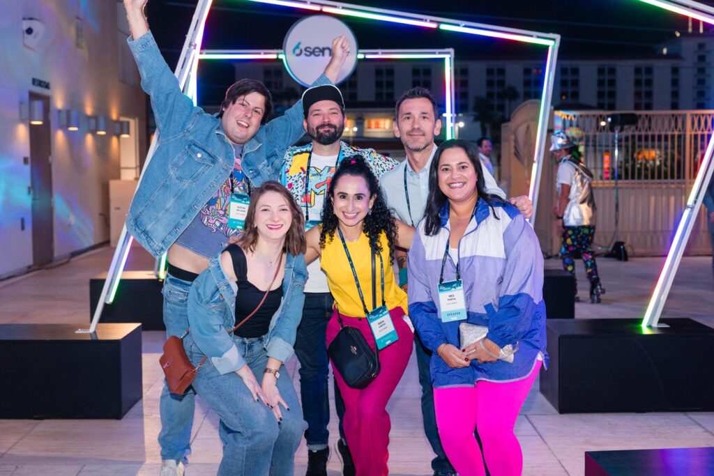 people at industry conference