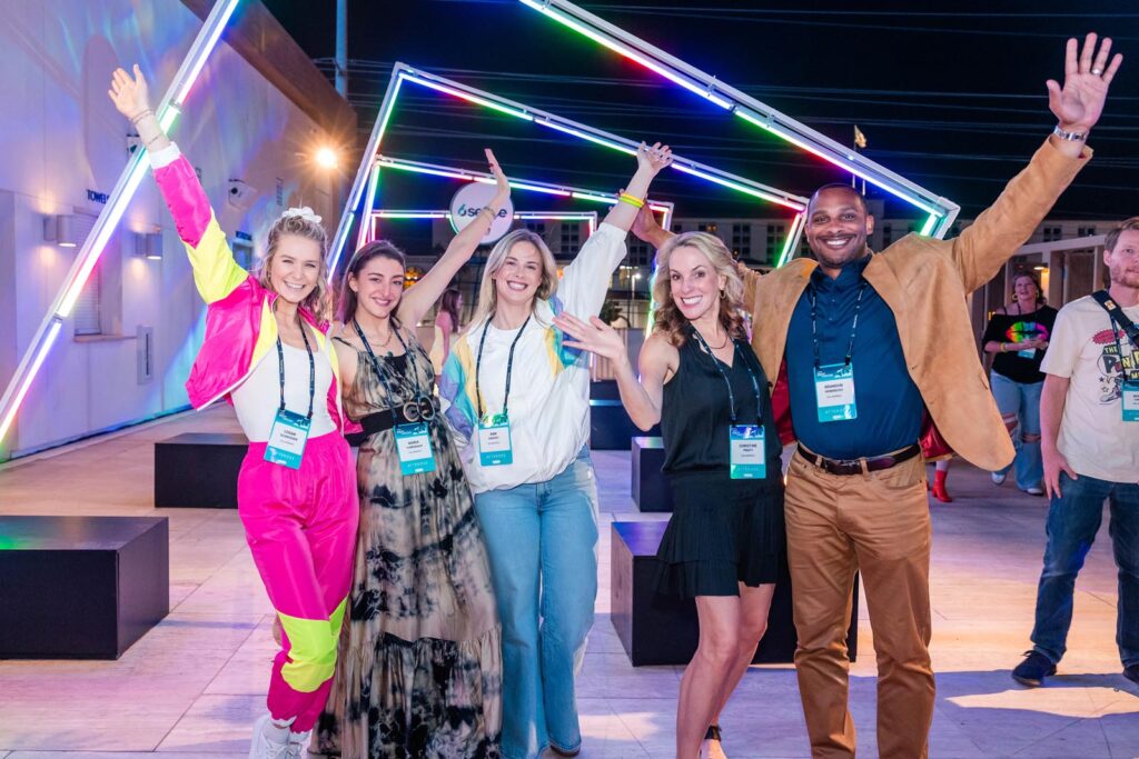people at industry conference
